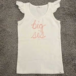 Sparkle pink big sister tank top